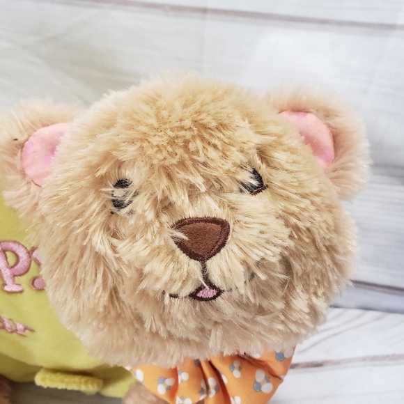 Soft Play Teddy Bear Plush Stuffed Animal Book With Bell Rattle Crinkle Tail 8" - Picture 2 of 10